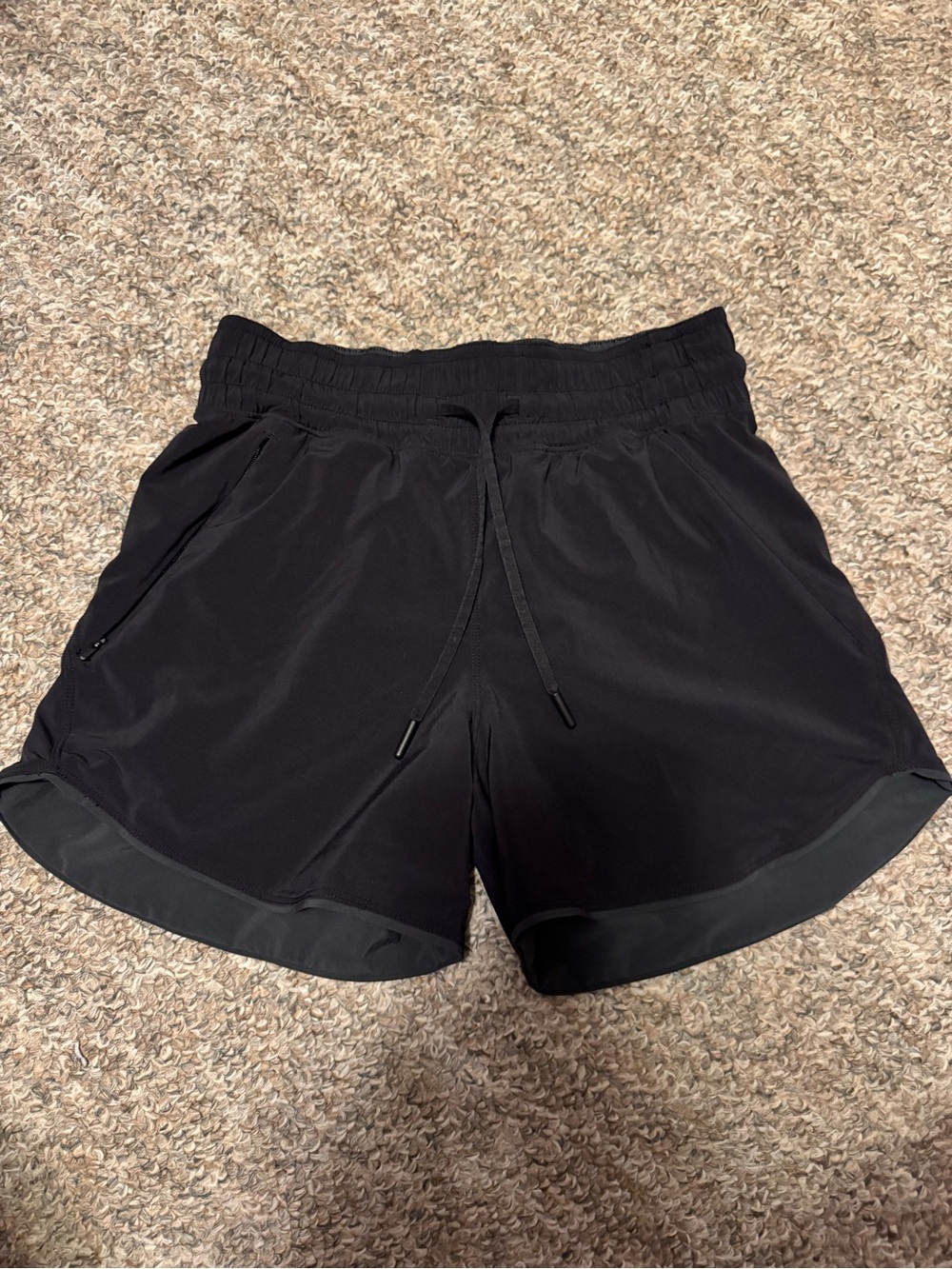 lululemon athletica Black/charcoal reversible Women's Athletic Drawstring Shorts
